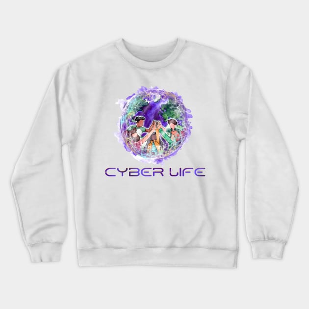 Cyber Life Crewneck Sweatshirt by Cyber Life